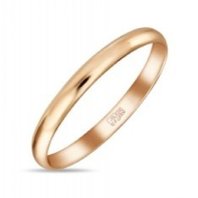 Обручальное кольцо R01-R-040-200-М13337 из красного золота, гладкое