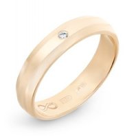 Обручальное кольцо R01-WED-00007-М13338 из красного золота, гладкое