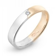 Обручальное кольцо R01-WED-00016-М13340 комбинированное, гладкое