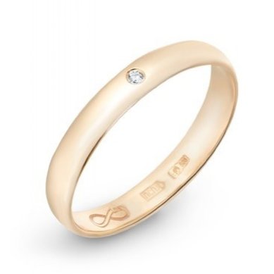 Обручальное кольцо R01-WED-00026-М13346 - Ювелирный бренд Московский ювелирный завод